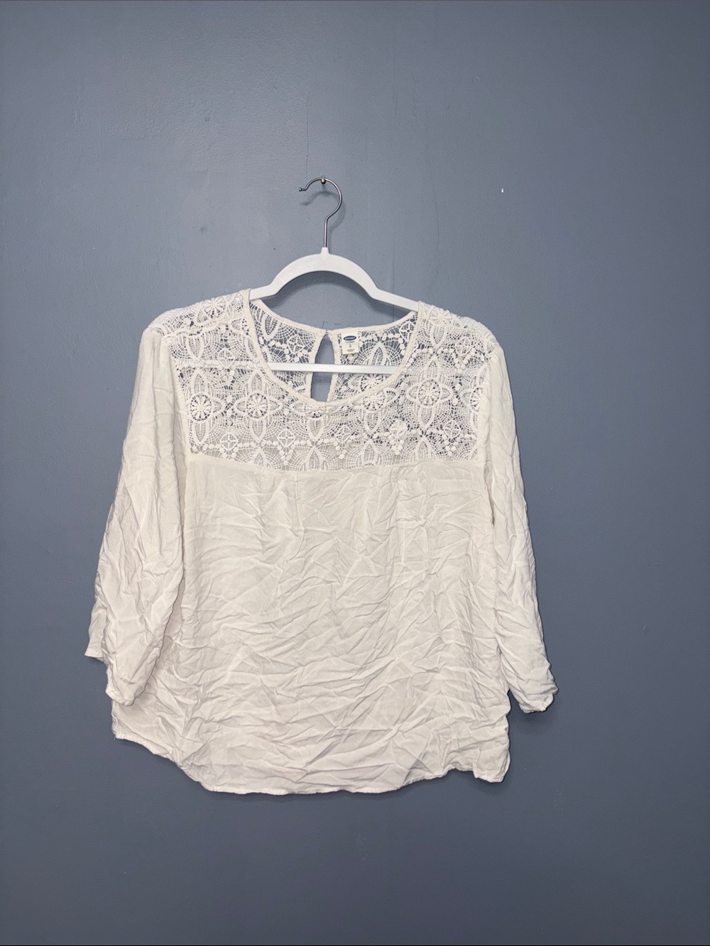 Old Navy • White Crochet Blouse